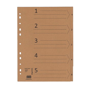  1-5 Register Kraftpapper 150g