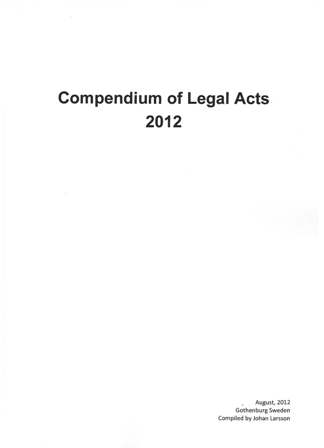 Compendium of Legal Acts