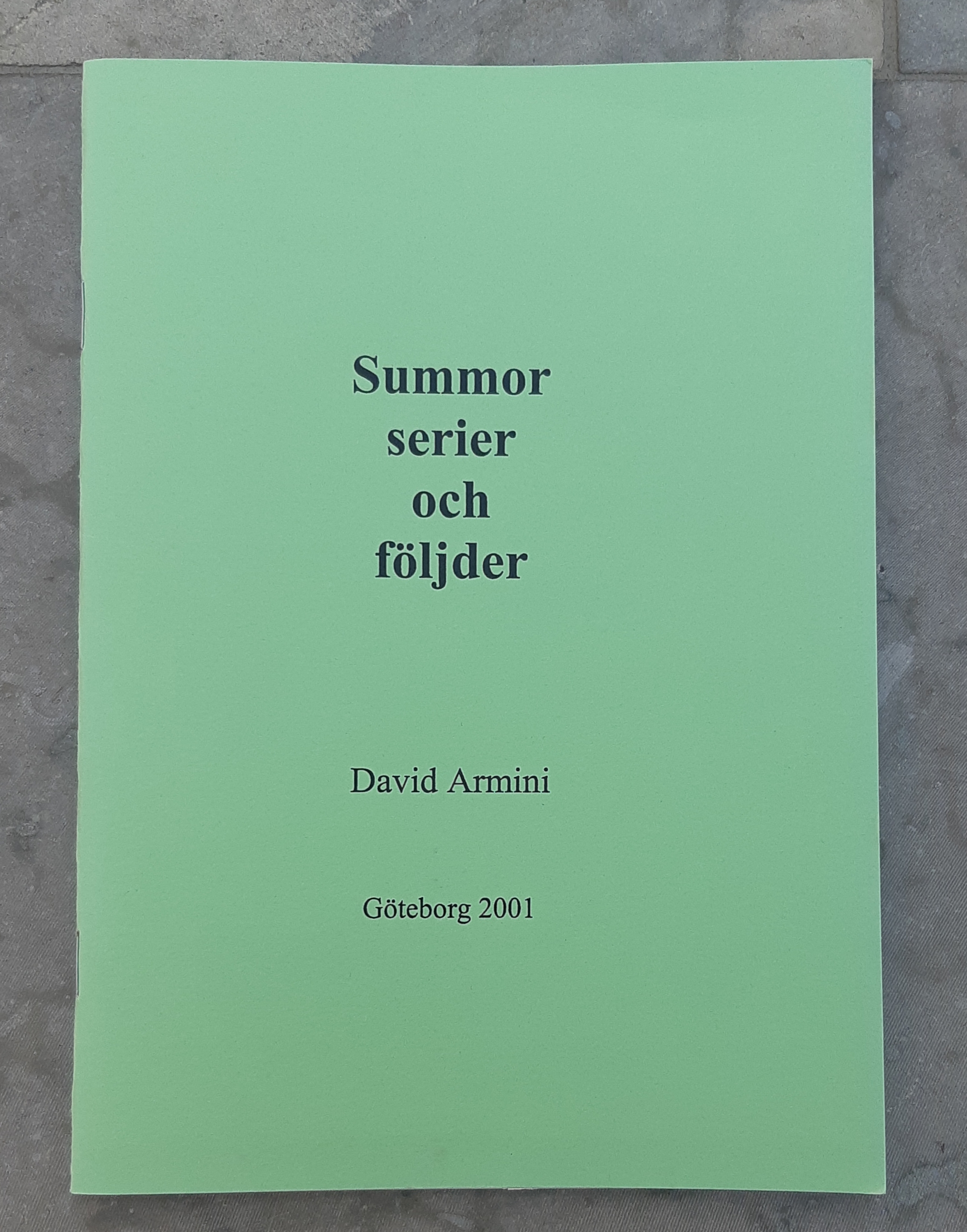 Summor serier och följder