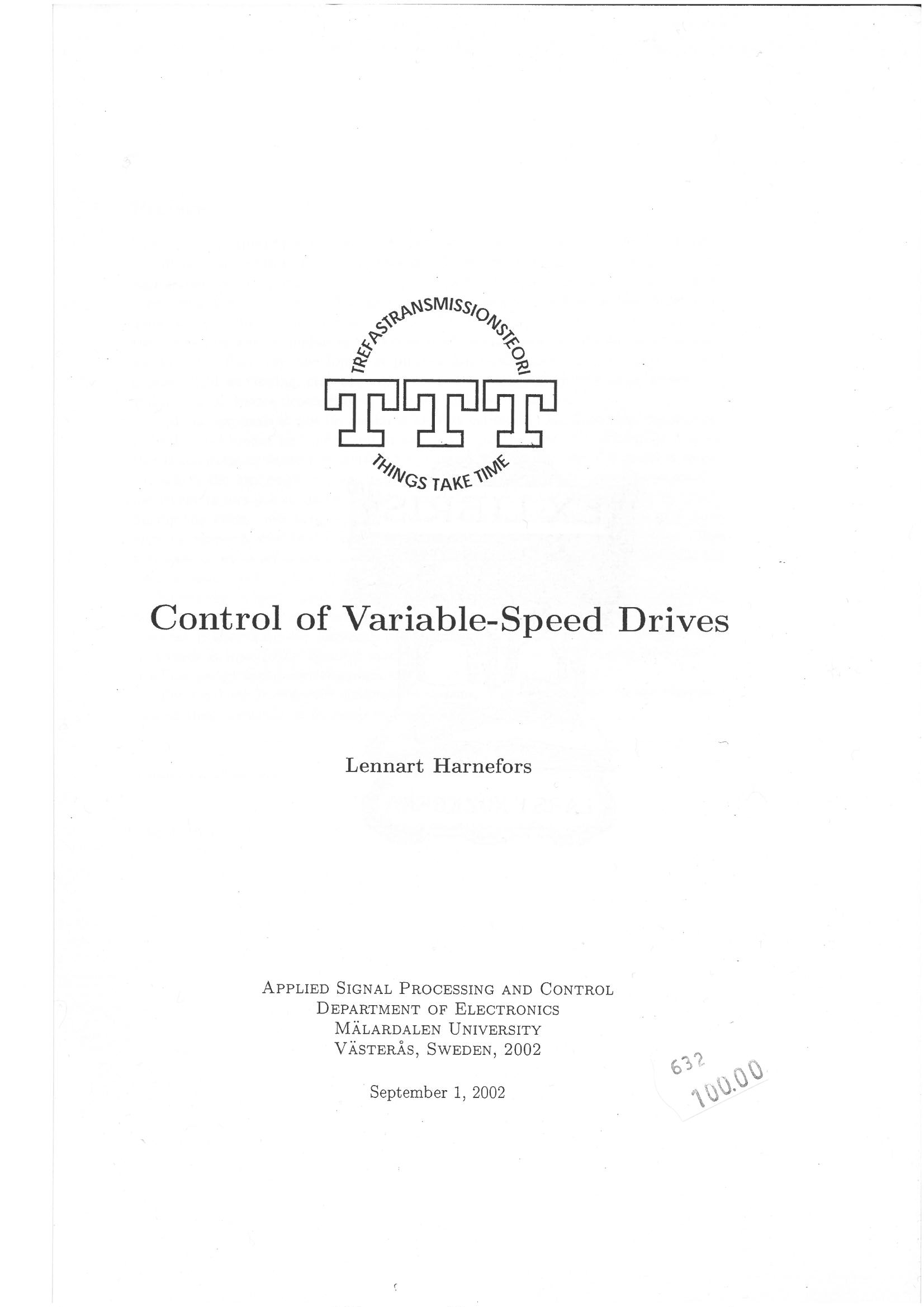 Control of variable-speed drives