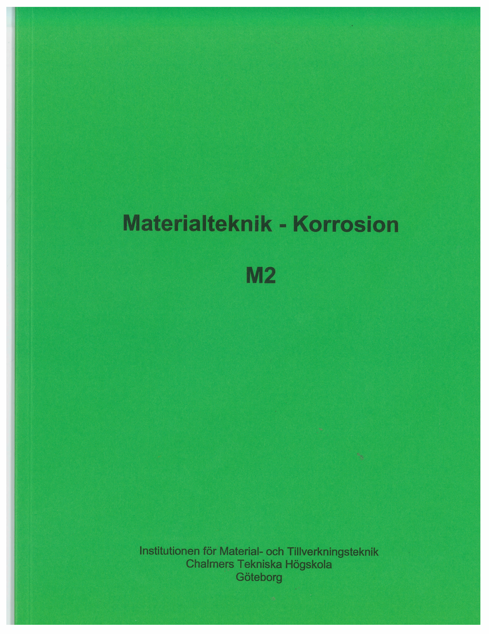 Materialteknik Korrosion M2