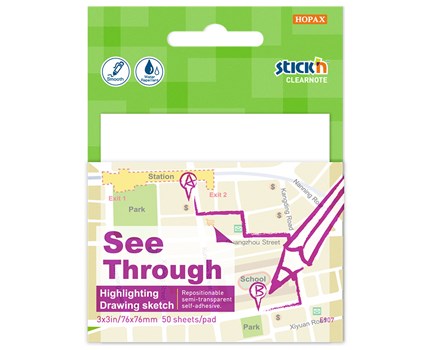  Clearnote 76x76mm, Vit