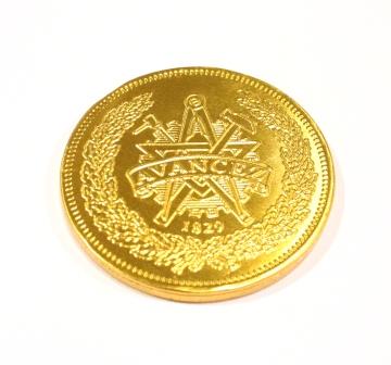 Chocolate money with Chalmers logo