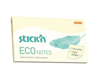 Notisblock ECO 100b 76x127 Gul