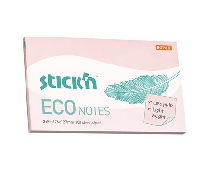 Notisblock ECO 100b 76x127 Rosa