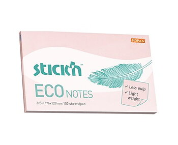 Notisblock ECO 100b 76x127 Rosa