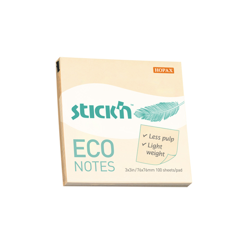 Notisblock ECO 76x76 Gul