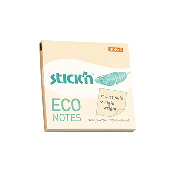 Notisblock ECO 76x76 Gul
