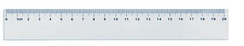 LINJAL 20 CM PLAST