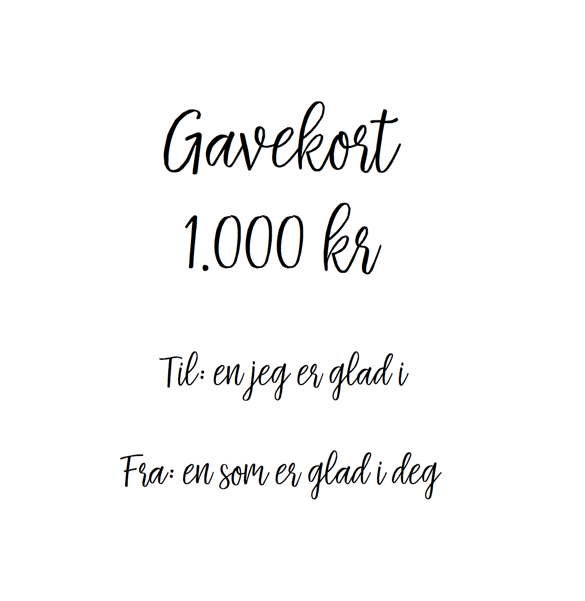 Gift card 1.000 Nkr - 2
