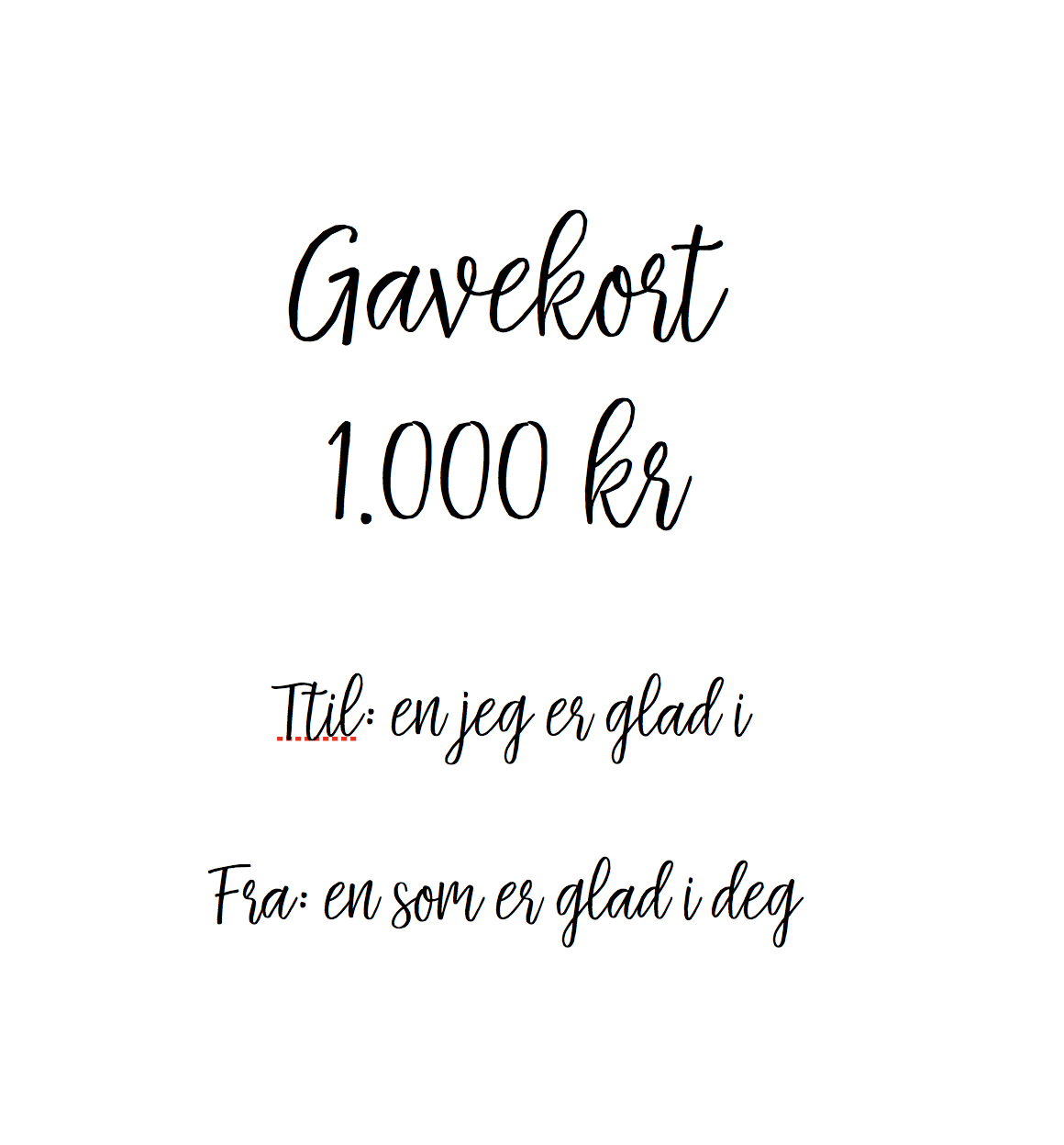 Gift card 1.000 Nkr - 4