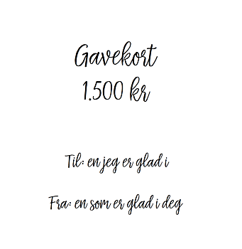 Gift card 1.500 Nkr