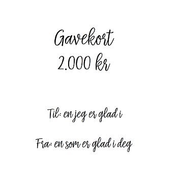 Gift card 2.000 Nkr