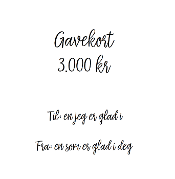 Gift card 3.000 Nkr