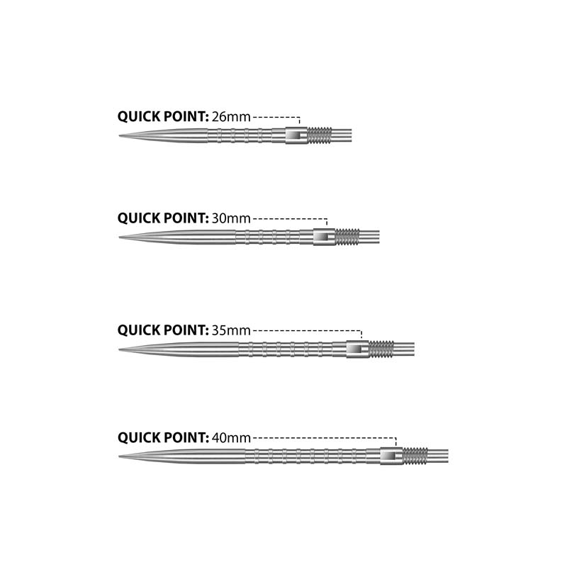 Harrows HM Grip Quick Point Silver 35mm - 3