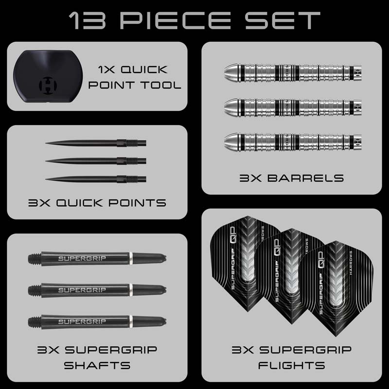 Harrows Supergrip Quick Point Tapered 90% 26g - 6