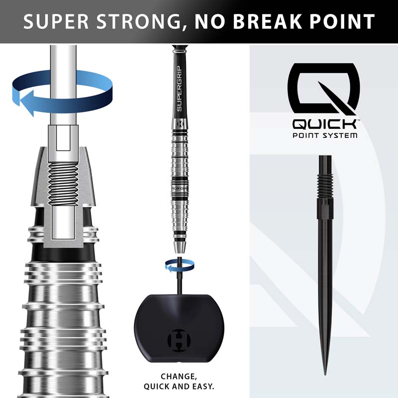 Harrows Supergrip Quick Point Torpedo 90% 23g - 2