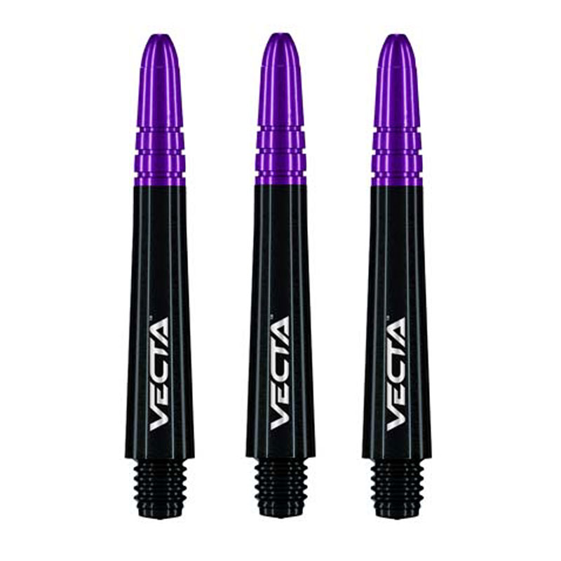 Winmau Vecta Svart & Lila Mellan 37mm