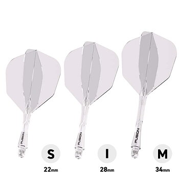 Winmau Fusion Shape/NO6 Clear 22mm Short