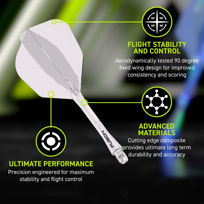 Winmau Fusion Shape/NO6 Clear 34mm Medium - 3