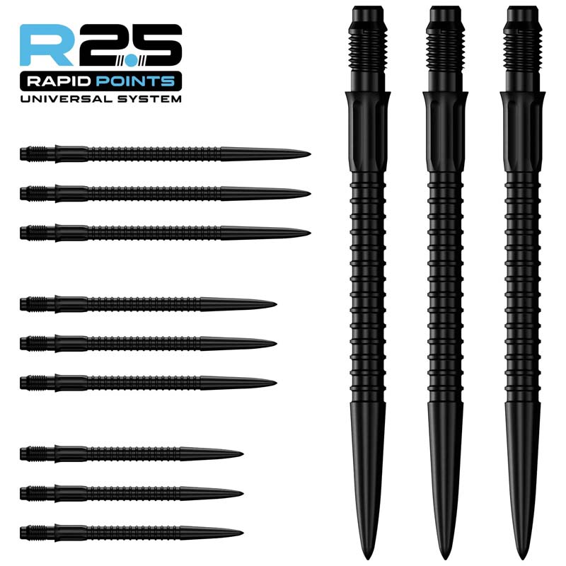 Mission R2.5 Rapid GV1 Dartspetsar Svarta 40mm
