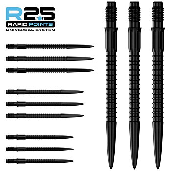 Mission R2.5 Rapid GV1 Dartspetsar Svarta 40mm