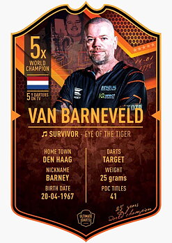 Ultimate Darts Card Raymond van Barneveld