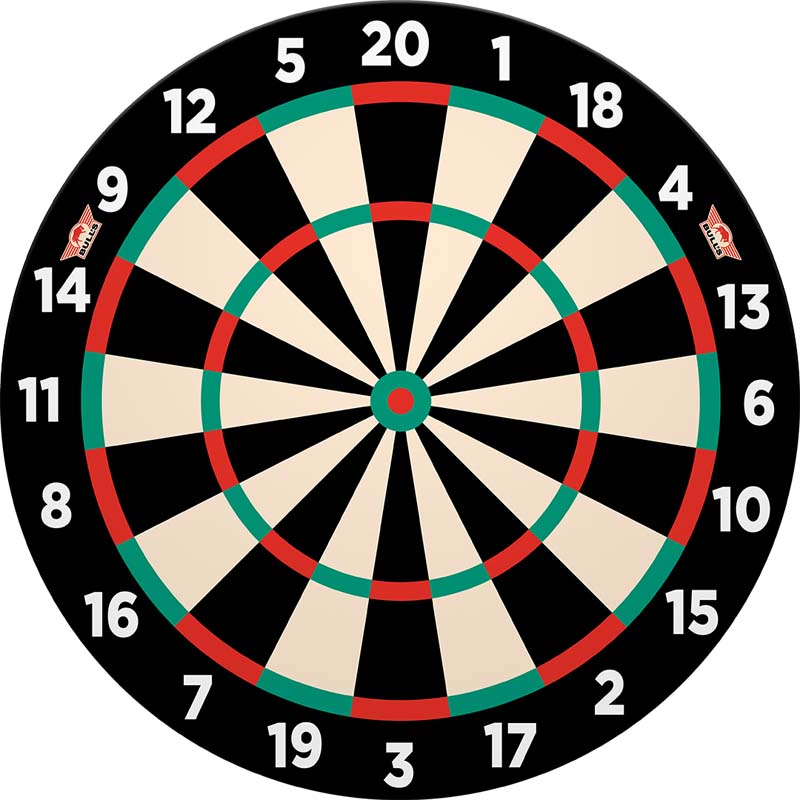 Bulls NL Magnetisk Pappers Darttavla Skåp Set - 4