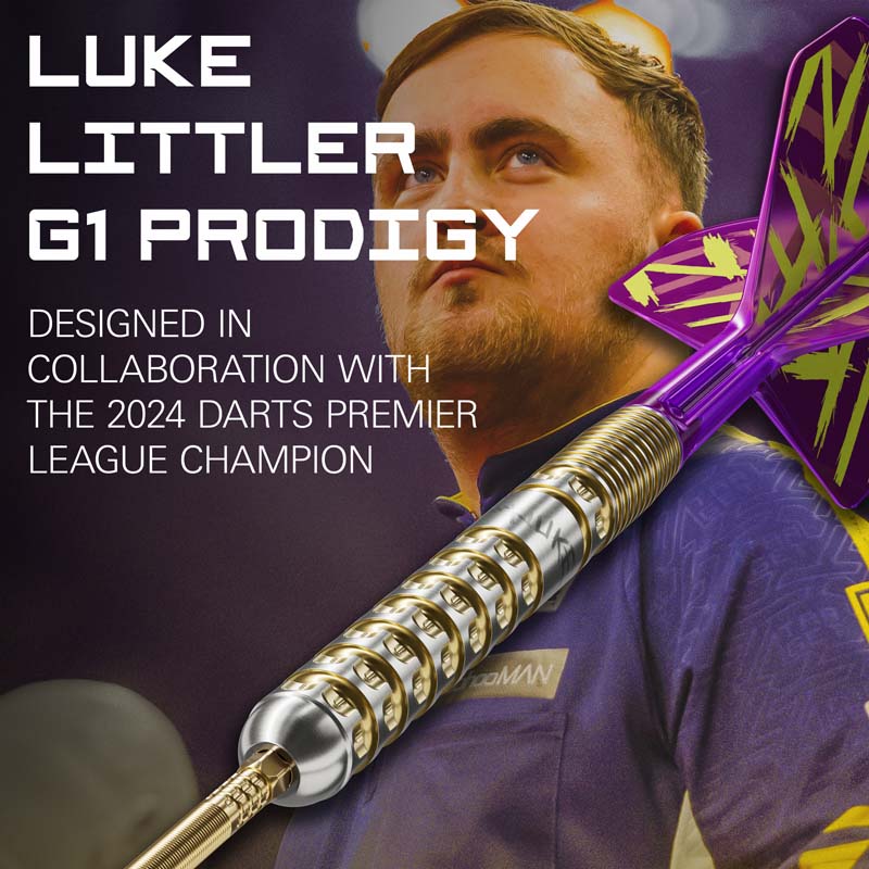 Freccette Target Darts Luke Littler - Tungsteno 90%, Punta Acciaio, 22G/23G/24G - Foto 3