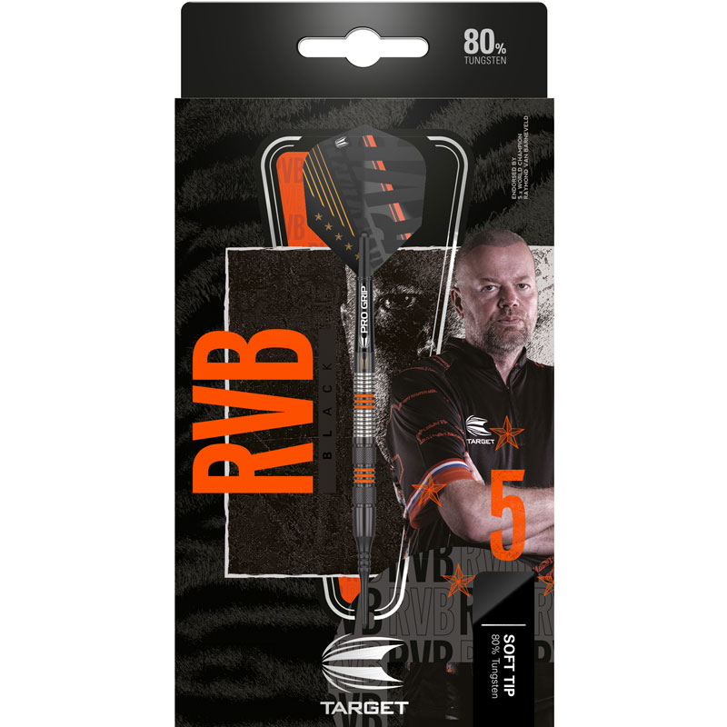 Target Raymond van Barneveld 80% Black SOFTTIP 18g - Dartstore Sweden