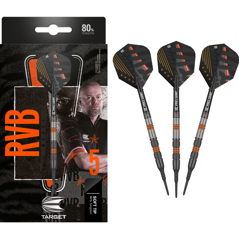 Target Raymond van Barneveld 80% Black SOFTTIP 18g - Dartstore Sweden