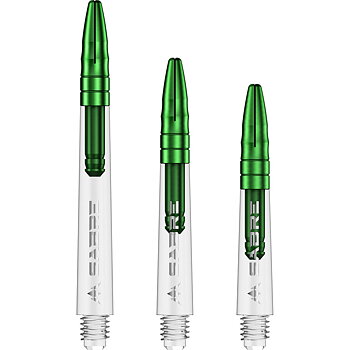 Mission Sabre Dartshafts Clear/Green Medium 49mm
