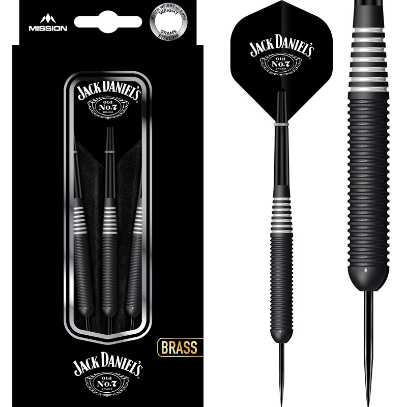 Jack Daniels Old No7  Electro Black MK1 Brass Darts 24g - 2