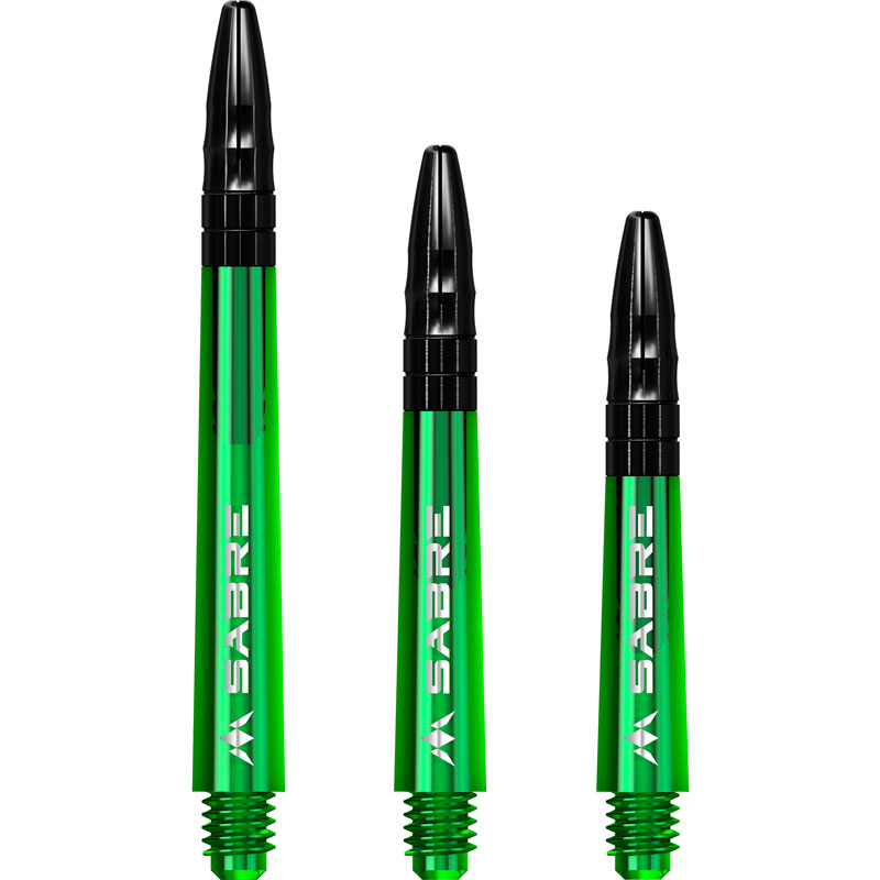 Mission Sabre Dartshafts Green/Black Medium 49mm - 2
