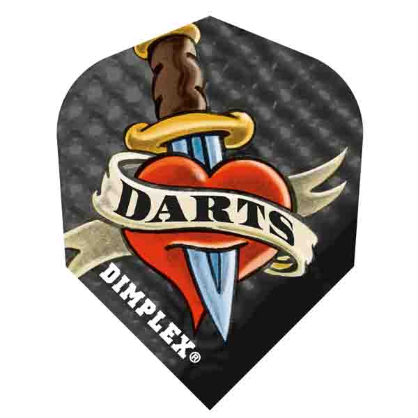 Harrows Dimplex Embossed Dart Flights Standard Shape Sparkle Purple 