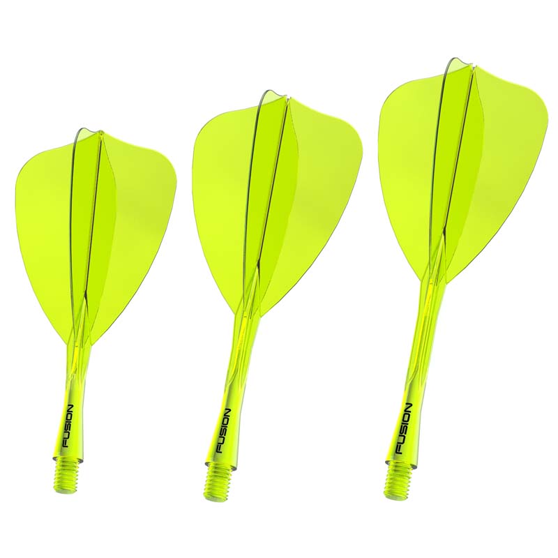 Winmau Fusion Arrow Transparent Yellow 28mm Inbetween