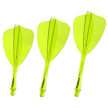 Winmau Fusion Arrow Transparent Yellow 28mm Inbetween