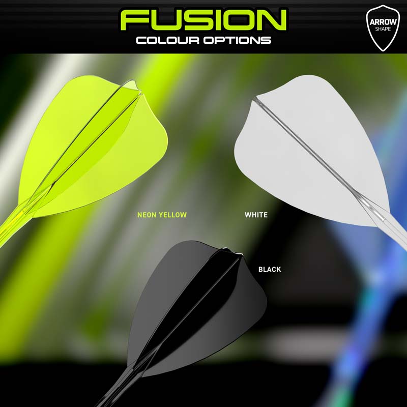 Winmau Fusion Arrow Transparent Yellow 28mm Inbetween - 5