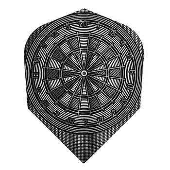 Harrows Quadro Dartboard Grey Shape NO6