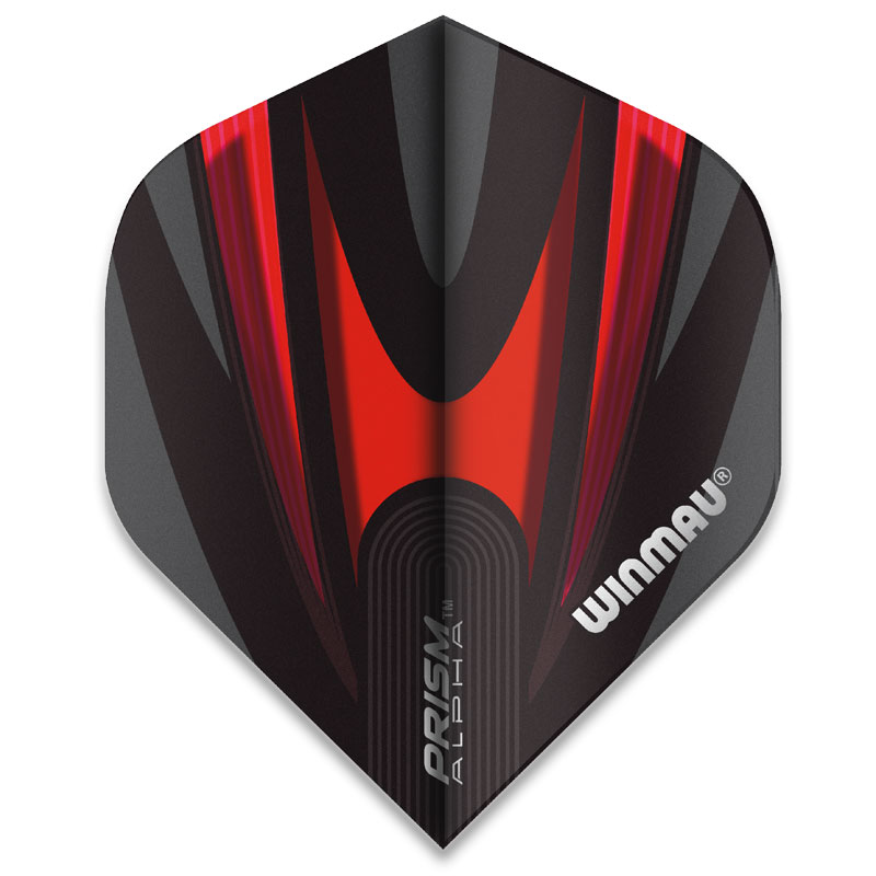 Winmau Prism Alpha Black & Red Shape NO6