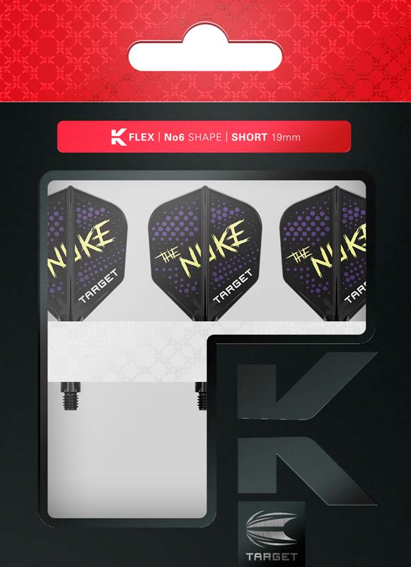 Target K-Flex Luke "The Nuke" Littler Shape/NO6 Black 19mm Short - 3