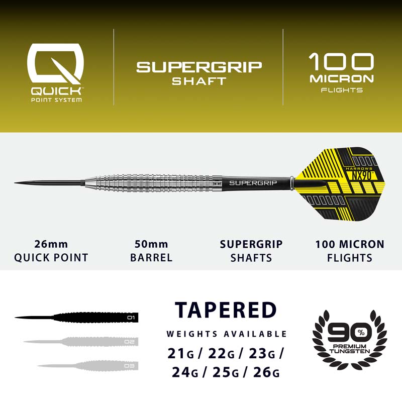 Harrows NX90 Tapered Quick Point 90% 23g - 4