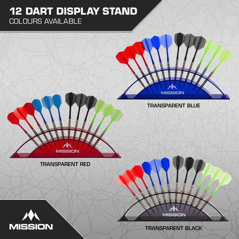 Mission Station Darts Display holds 12 Darts Black - 3
