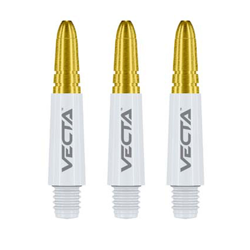 Winmau Vecta Vit & Guld Korta 34mm