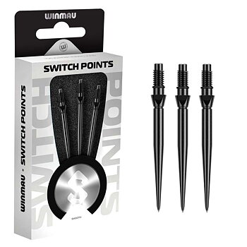 Winmau Switch Point Smooth Black 40mm