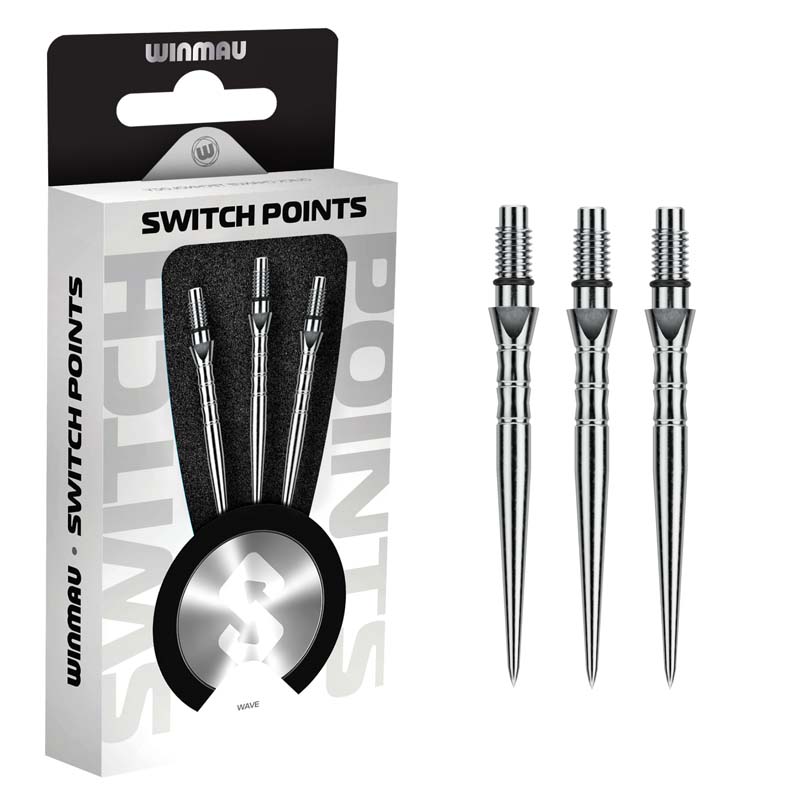 Winmau Switch Point Wave Silver 30mm - 2
