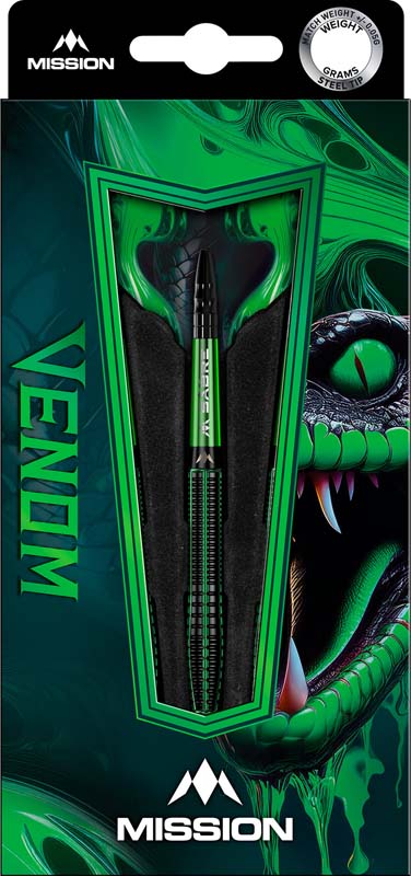 Mission Venom Darts - Soft Tip - 90% Tungsten - Black