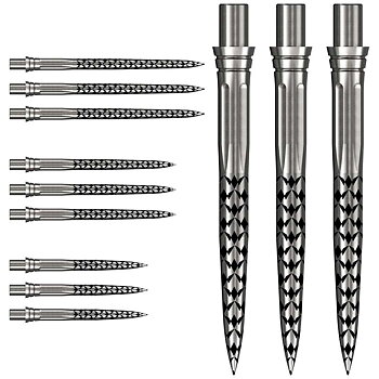 Mission Caliburn EVO Dart Points Mission Logo Silver 38mm