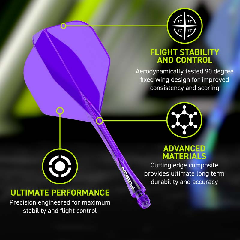 Winmau Fusion Standard/NO2 Purple 34mm Medium - 3