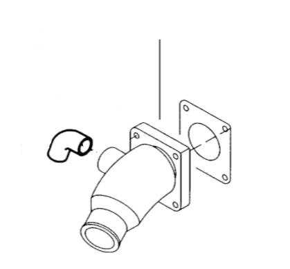 Elbow, wet exhaust